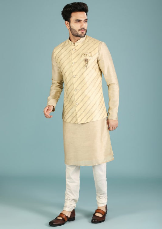 Golden Yellow Koti-Kurta Set