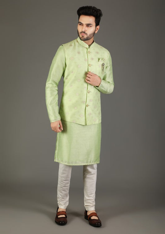 Men's Designer Koti - Kurta Set