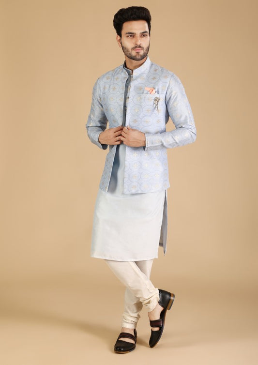 Light Bluish Koti - Kurta Set