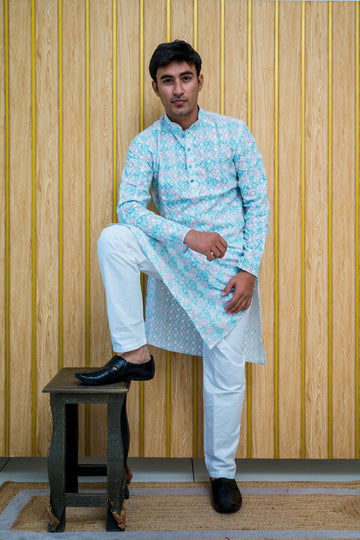 Hand Embroidered Lucknowi Chikankari Kurta