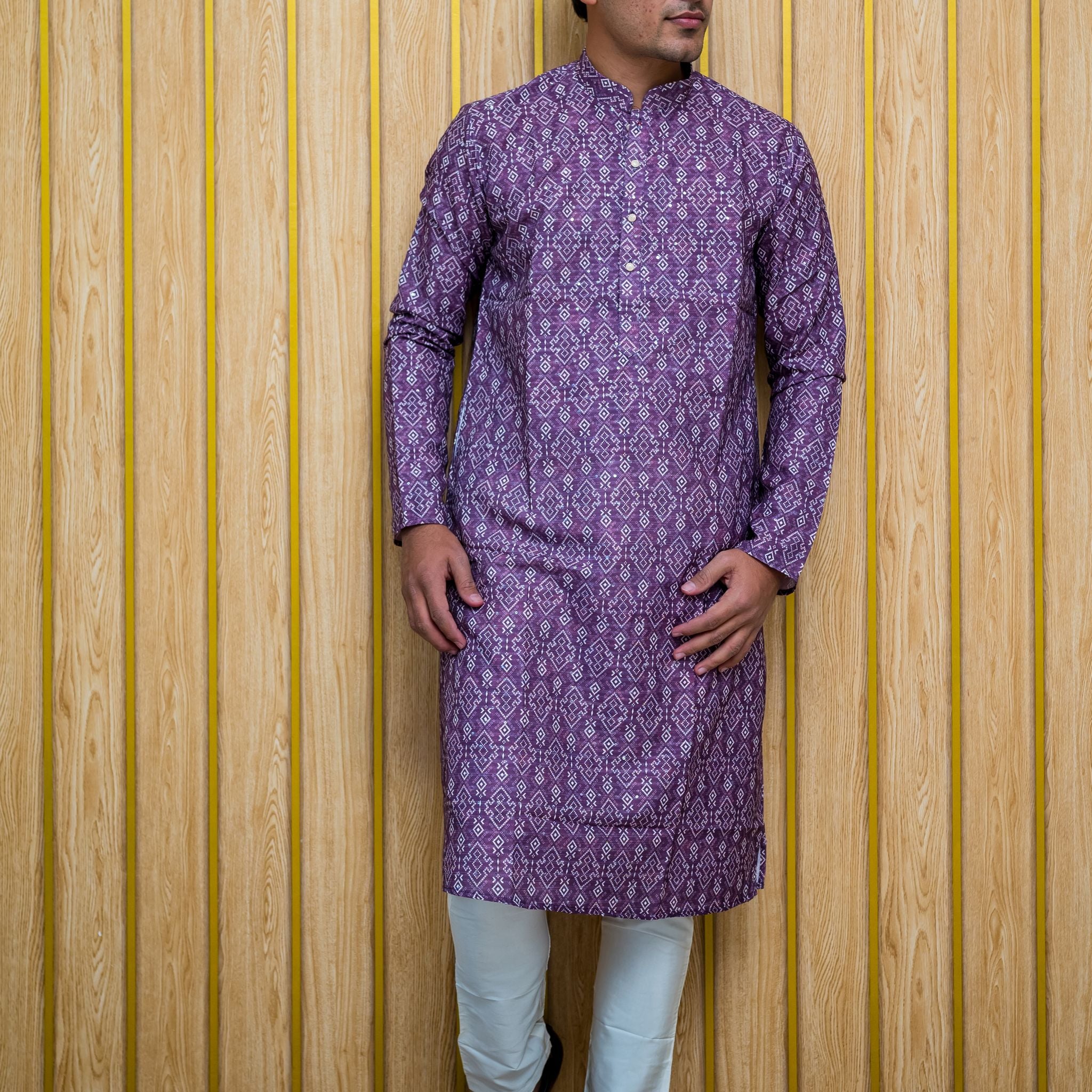 Men's Bandhani print Cotton Kurta