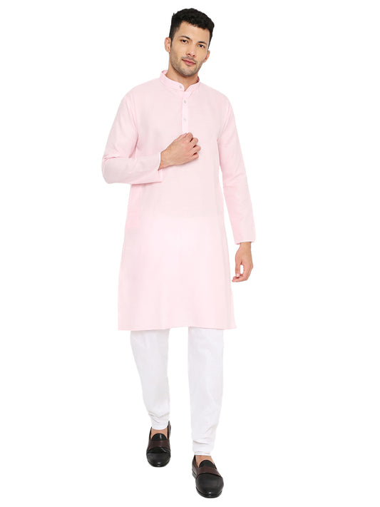 Light-Pink Plain Kurta Set (1104)