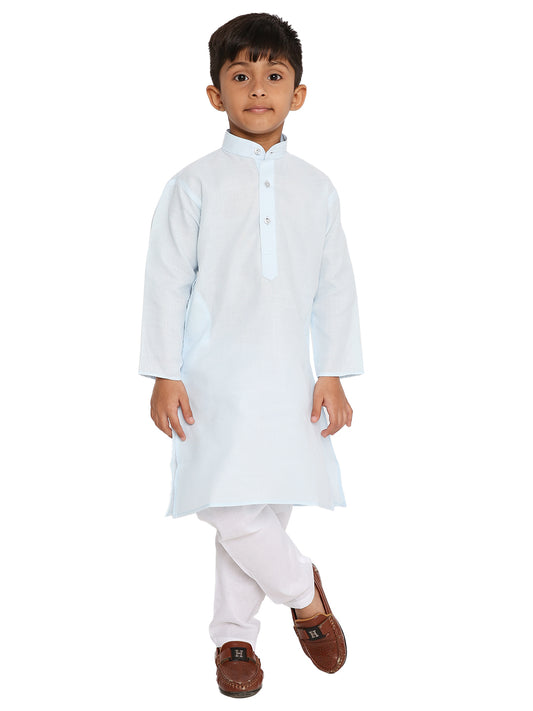 Light Sky Plain Kid's Kurta Set (2106)