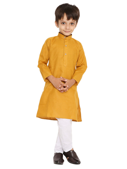 Rust Plain Kid's Kurta Set (2129)