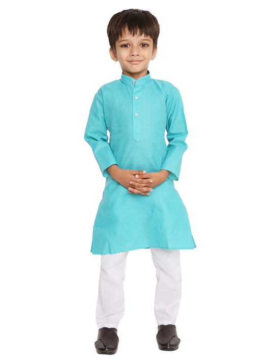 Rama Green Plain Kid's Kurta Set (2151)